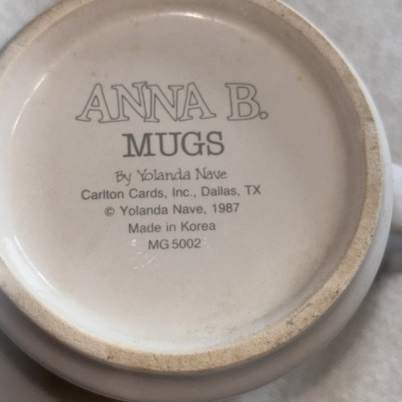 VTG 1987 Yolanda Nave "Don't Forget... I Love You"‎ Cartoon Comic Anna B Mug - Picture 4 of 5